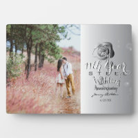 11. Hochzeitstag Custom Foto Steel Rose