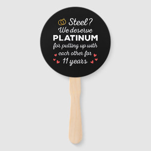11. Hochzeitstag I - Steel Funny Couple Fächer