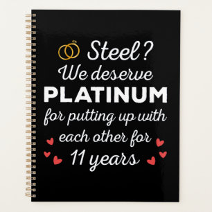 11. Hochzeitstag I - Steel Funny Couple Planer