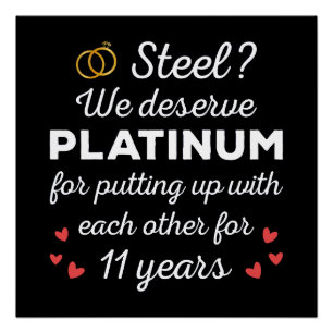 11. Hochzeitstag I - Steel Funny Couple Poster
