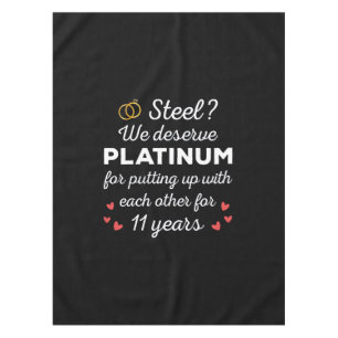 11. Hochzeitstag I - Steel Funny Couple Tischdecke