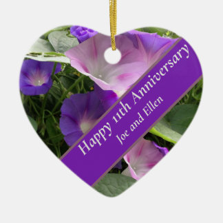 11. Hochzeitstag Keramik Ornament
