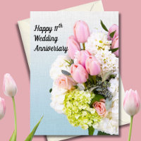 11. Hochzeitstag Rosa Tulpen und Hortensien
