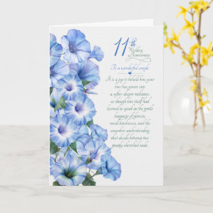 11. Hochzeitstag - Sentimentale Prunkwinde Karte