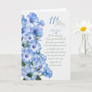 11. Hochzeitstag Sentimentale Prunkwinde Karte