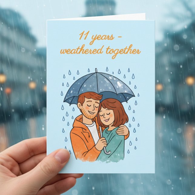 11. Hochzeitstag Zusammen 11 Jahre Karte (Von Creator hochgeladen)