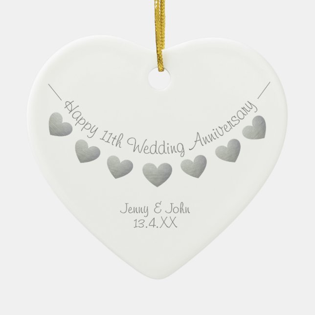11. Hochzeitstil Keramik Ornament (Vorne)