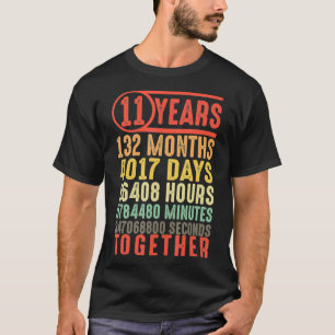 11 Jahr 11. Hochzeit Jubiläum Geschenke für Sie T-Shirt