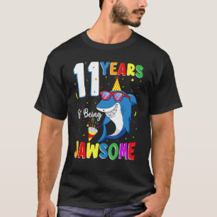 11 Jahre als Jawsome Shark 11. Geburtstag 11 Y T-Shirt