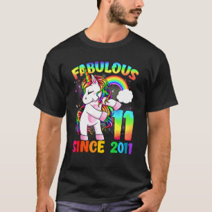 11 Jahre alt 11. Geburtstag Einhorn Girl Fabulous T-Shirt