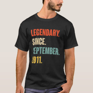 11 Jahre alt 11. Geburtstag Legendär seit Septembe T-Shirt