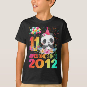 11 Jahre alt 11. Geburtstag Panda Unicorn Girl Par T-Shirt