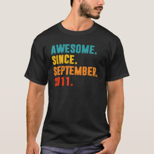 11 Jahre alt 11. Geburtstag Phantastisch seit Sept T-Shirt