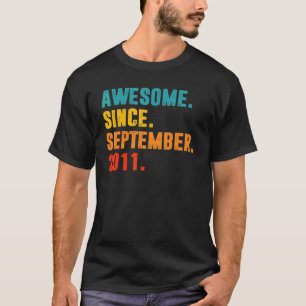 11 Jahre alt 11. Geburtstag Phantastisch seit Sept T-Shirt