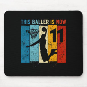 11 Jahre alt Bysketbyll 11. Geburtstag Junge Mousepad
