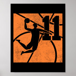 11 Jahre alt Bysketbyll Dunk 11. Geburtstagsparty Poster
