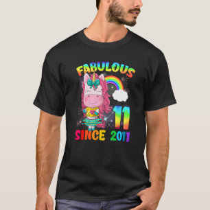 11 Jahre alt Einhorn 11. Geburtstag Einhorn Girl S T-Shirt