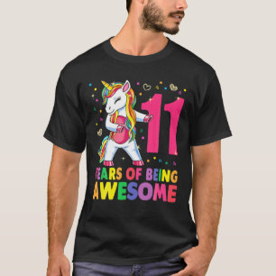 11 Jahre alt Einhorn Flossing 11. Geburtstagsmädch T-Shirt