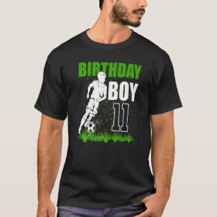 11 Jahre alt Fußball Geburtstagsparty Thema 11. fü T-Shirt