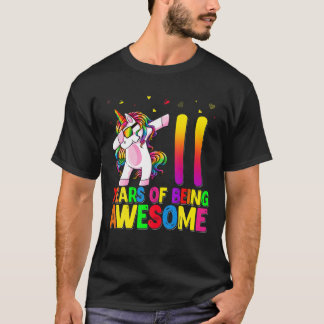 11 Jahre alt Geburtstag Einhorn Dabbing 11. Geburt T-Shirt