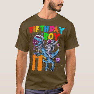 11 Jahre alt Geburtstag Junge Astronautin Reiten 1 T-Shirt