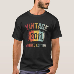 11 Jahre alt Vintage 2011 11. Geburtstag T-Shirt