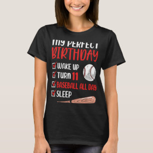 11 Jahre alte Baseball Geburtstagsparty 11. Junge T-Shirt