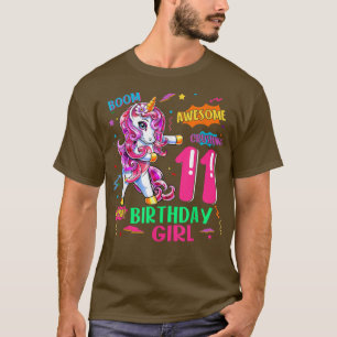 11 Jahre alte Comicen zum Geburtstag Einhorn zum 1 T-Shirt