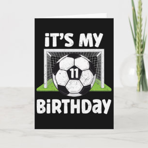 11 Jahre alte Fußballspielerin zum 11. Geburtstag Karte