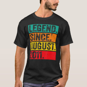 11 Jahre alte Legende seit August 2011 11. Geburts T-Shirt