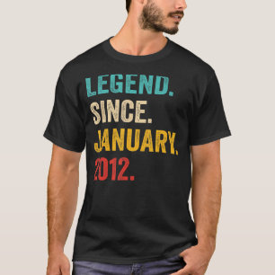 11 Jahre alte Legende Seit Januar 2012 11. Geburts T-Shirt