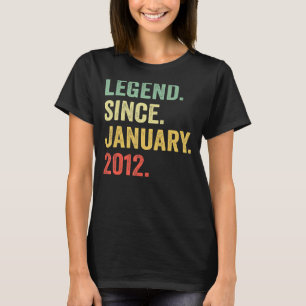 11 Jahre alte Legende Seit Januar 2012 11. Geburts T-Shirt