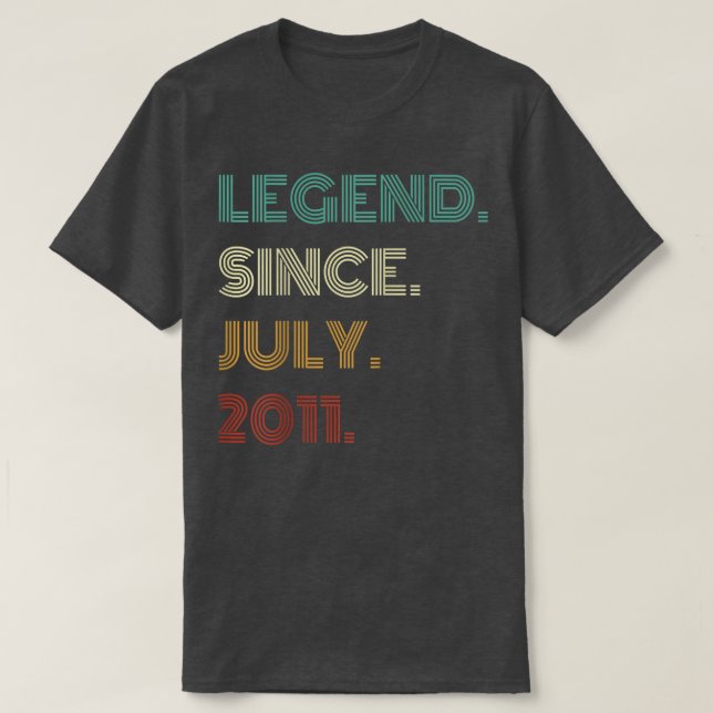 11 Jahre alte Legende seit Juli 2011 11. Geburtsta T-Shirt (Design vorne)