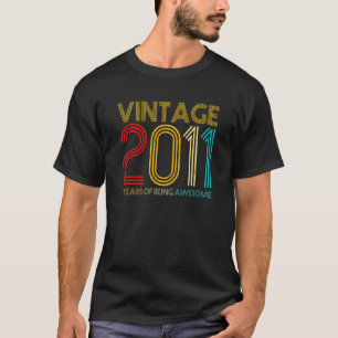 11 Jahre alte Vintage 2011 11. Geburtstag T-Shirt