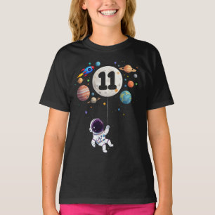 11 Jahre alter Geburtstag Astronaut 11. Geburtstag T-Shirt