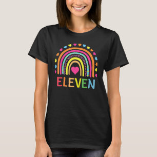 11 Jahre alter Regenbogen 11. Geburtstag für Mädch T-Shirt