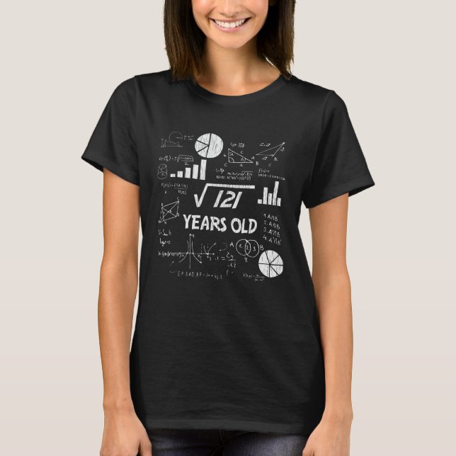 11 Jahre alter Tag Geeky Mathe 11. Geburtstag Gesc T-Shirt (Vorderseite)