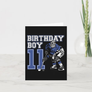 11 Jahre altes Eishockey Thema Geburtstagsparty 11 Karte