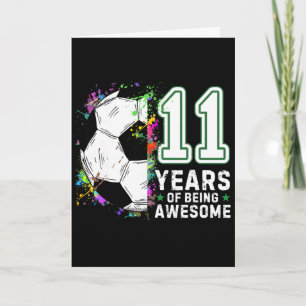 11 Jahre Awesome Fußball-Geburtstag 11. Karte