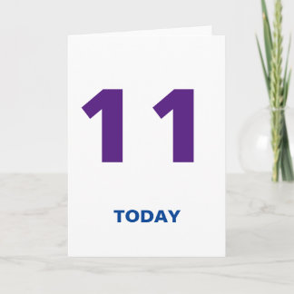 11 Jahre des alten heute Geburtstags-11 Karte