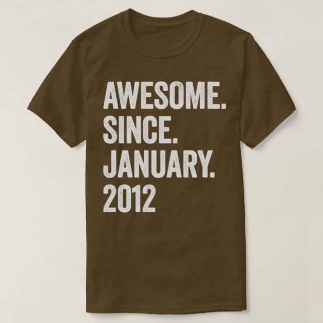 11 Jahre Phantastisch seit Januar 2012 11. Geburts T-Shirt (Design vorne)