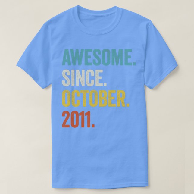 11 Jahre Phantastisch seit Oktober 2011 11. Geburt T-Shirt (Design vorne)