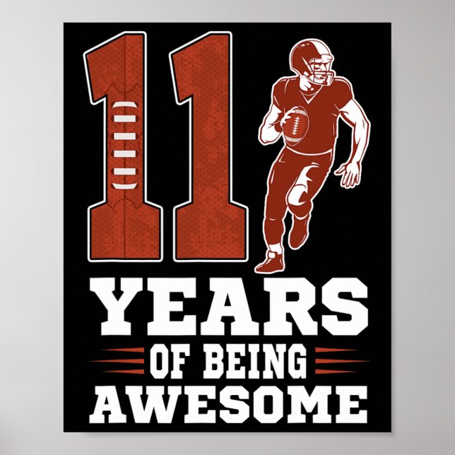 11 Jahre Phantastischer Junge 11. Geburtstag Poster (Vorne)