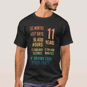 11 Jahre verheiratet Lustiger 11. Hochzeitstag T-Shirt