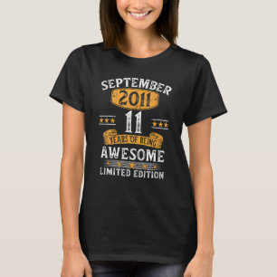 11 Jahre Vintag 11. Geburtstag September 2010 T-Shirt