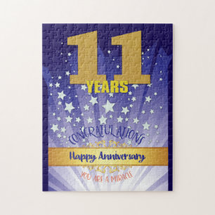11-Jahres-Erholungsjubiläum Fetter Numeral Puzzle