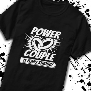 11-jährige Paare Verheiratet 11 Jahre stark T-Shirt