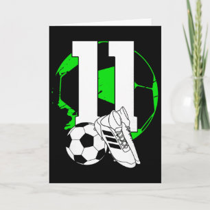 11-jähriger Fußballspieler zum Geburtstag Fußball Karte