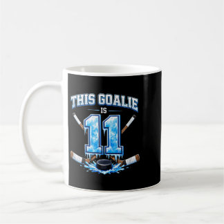 11-jähriger Geburtstag Eishockey Torwart Kaffeetasse