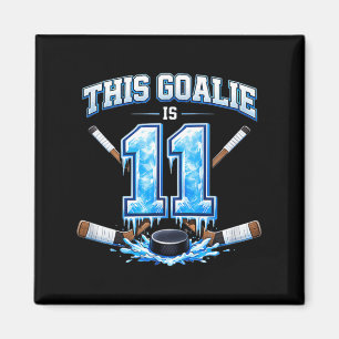 11-jähriger Geburtstag Eishockey Torwart Magnet